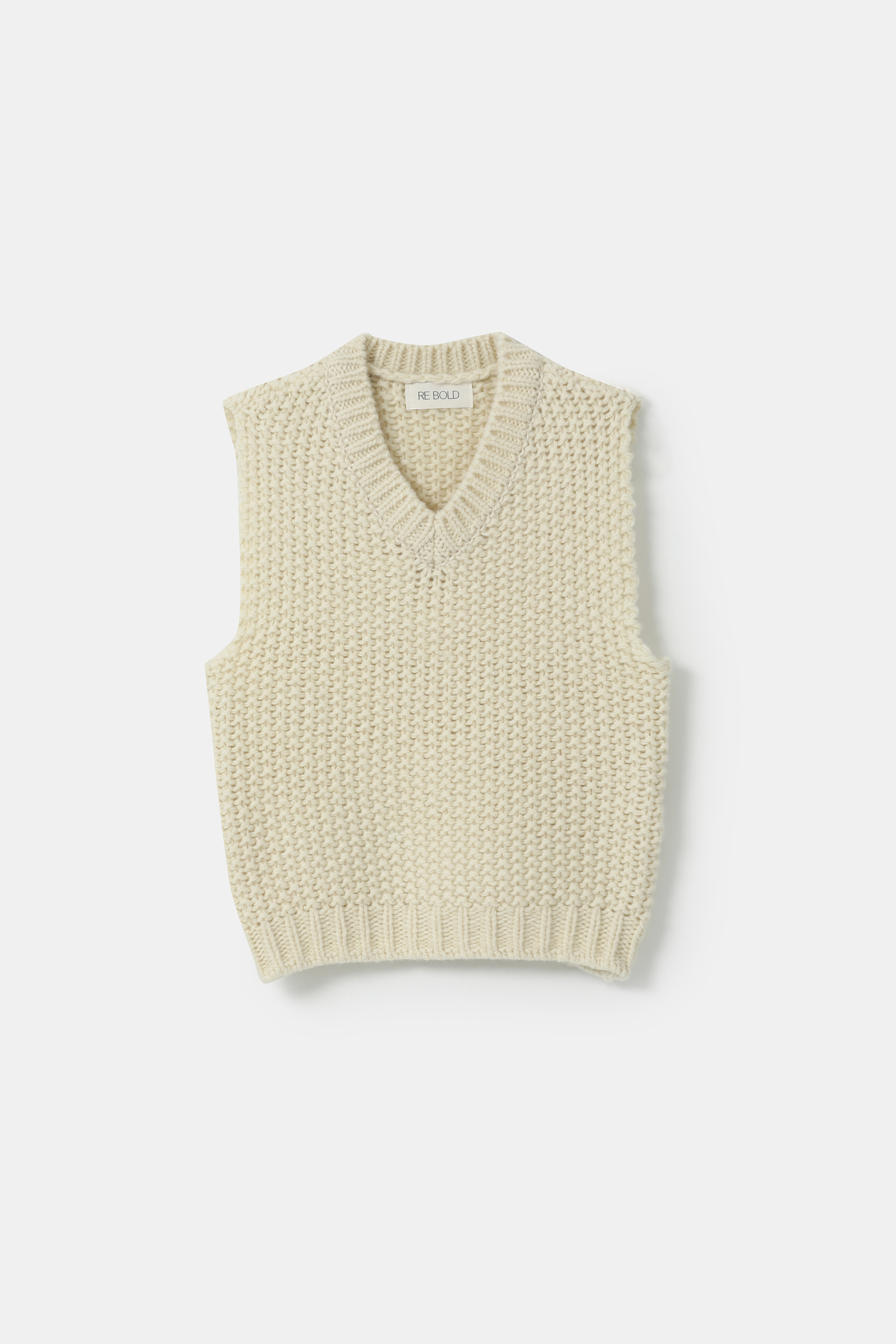 Wool Roving Vest_(Cream)