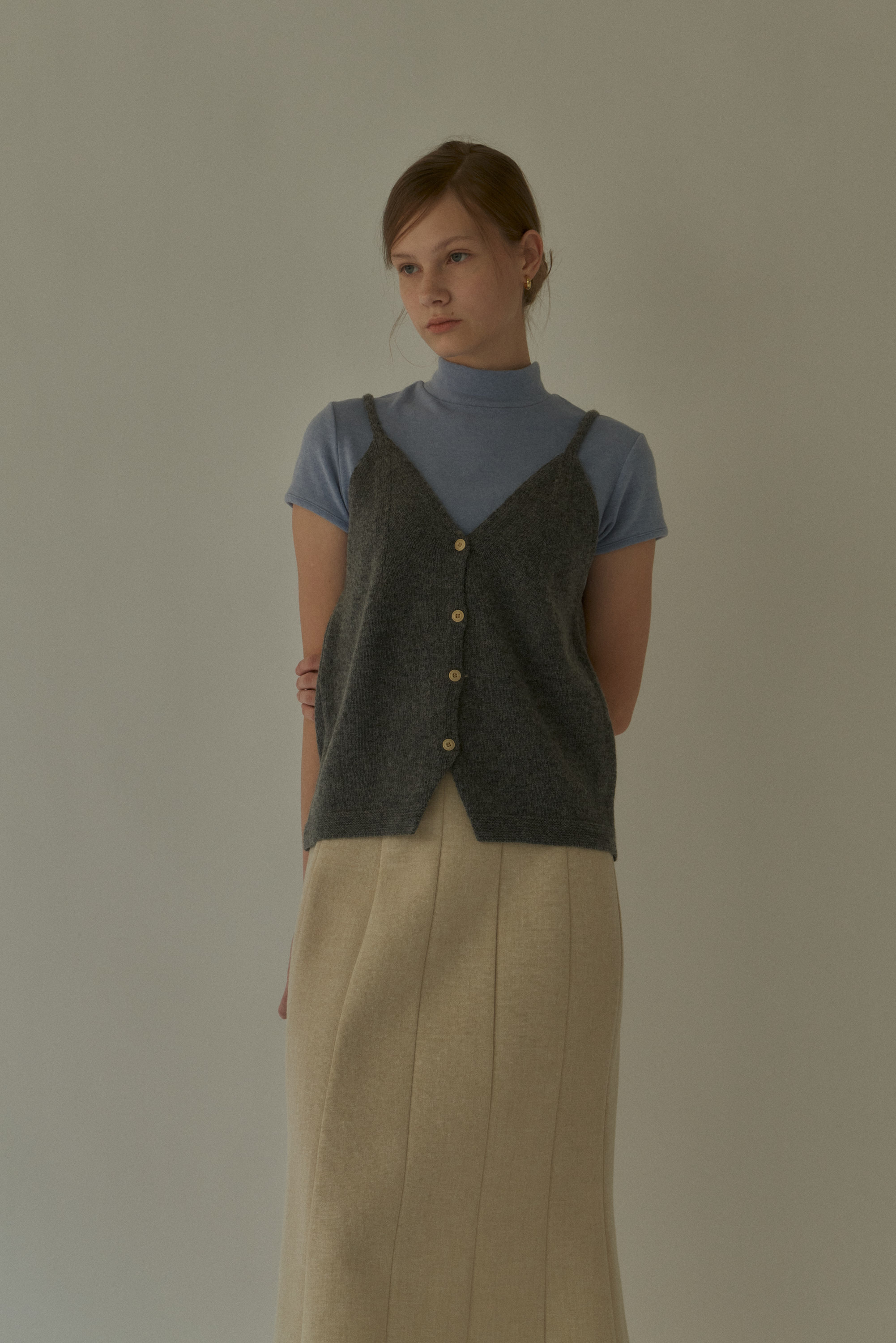 Wool Bustier Vest_(Charcoal)